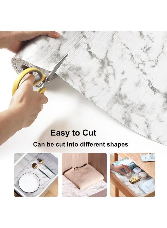 PVC Cabinet Mats Refrigerator Anti Slip Mats Waterproof And Oil Proof Mats Kitchen Drawer Storage Mats Dust Proof Mats Shelf Liners For Kitchen Cabinets Non Adhesive Cabinet Liner Non Slip Contact P - Image 4
