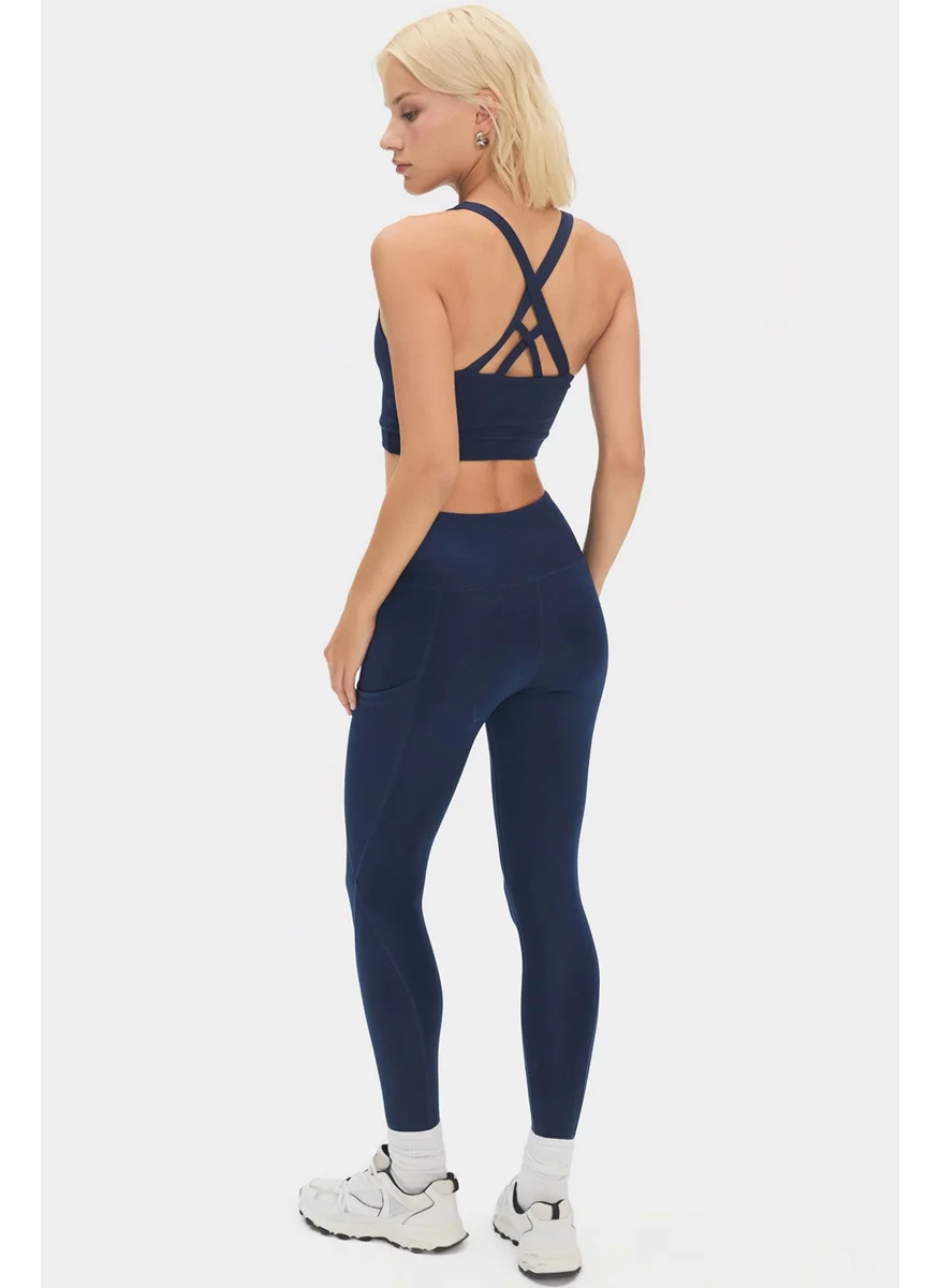 جويستار Women's High Waist Double Pocket Compression Sports Leggings