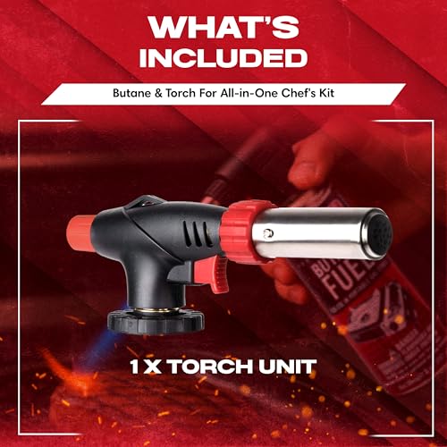 Chef-Master Chef Master Butane Torch Lighter, Refillable Kitchen Torch, Cooking Torch, Adjustable Flame for Creme Brulee, Desserts, BBQ, Crafts, Soldering, Indoor & Outdoor Use - Butane Not Included Model 90022 - Image 4