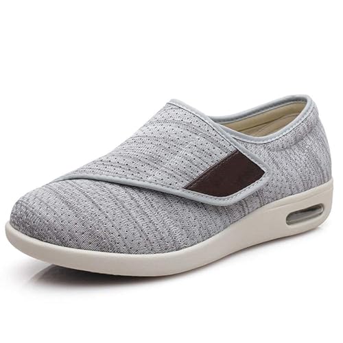 EDCYF Womens Diabetic Shoes Wide Width Shoes Comfortable Adjustable with NonSlip Air Cushion Bottom for Elderly Swollen Feet Walking Edema Sneakers - Image 1