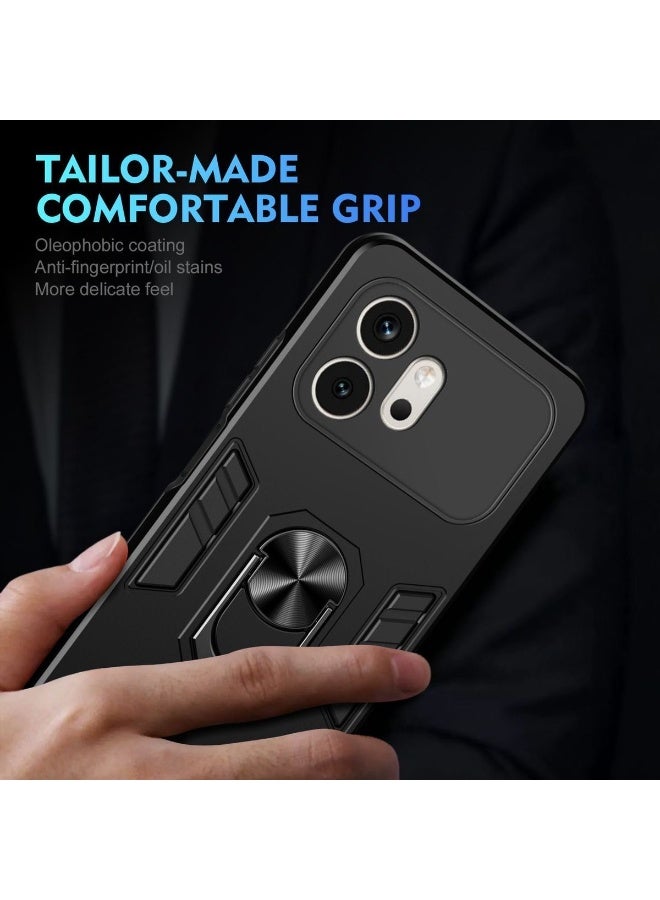 متوافق مع الغطاء الخلفي لهاتف Honor 600 Pro، مزود بحامل للهاتف، يدعم الشحن المغناطيسي، مقاوم للسقوط، متين، بتصميم بسيط، مصنوع من مزيج مادة TPU مع مادة PC - Image 4