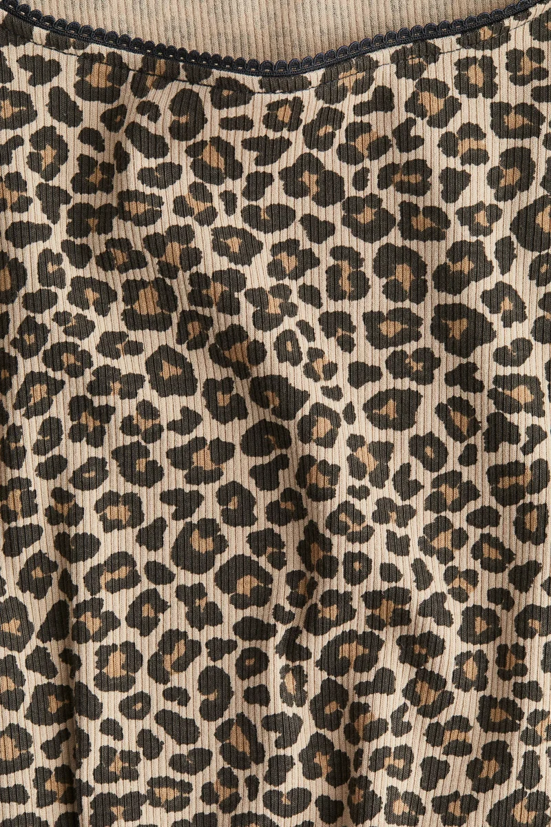 H&M Picot-trimmed ribbed top