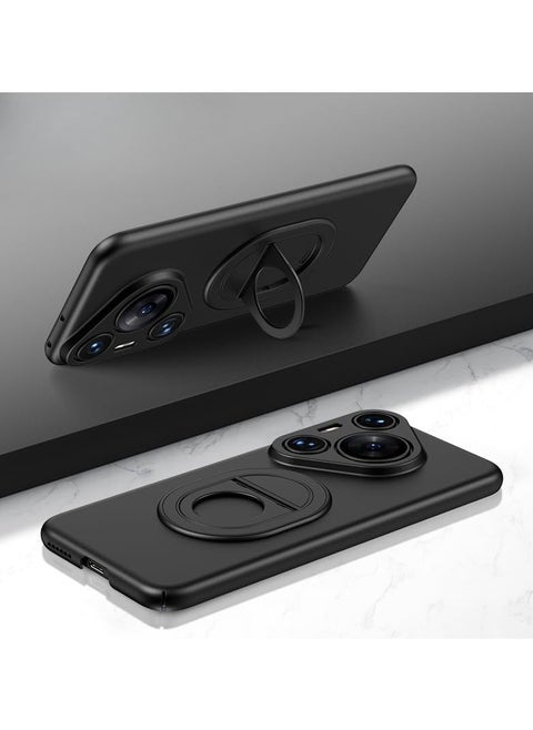 العلبة المغناطيسية متوافقة مع Huawei Pura 70 Pro، مع حامل قابل للطي، حافظة هاتف محمول مضادة للصدمات والسقوط من البولي كربون لـ Pura 70 Pro.