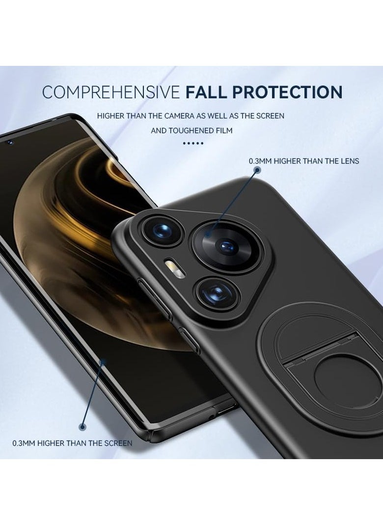 العلبة المغناطيسية متوافقة مع Huawei Pura 70 Pro، مع حامل قابل للطي، حافظة هاتف محمول مضادة للصدمات والسقوط من البولي كربون لـ Pura 70 Pro.