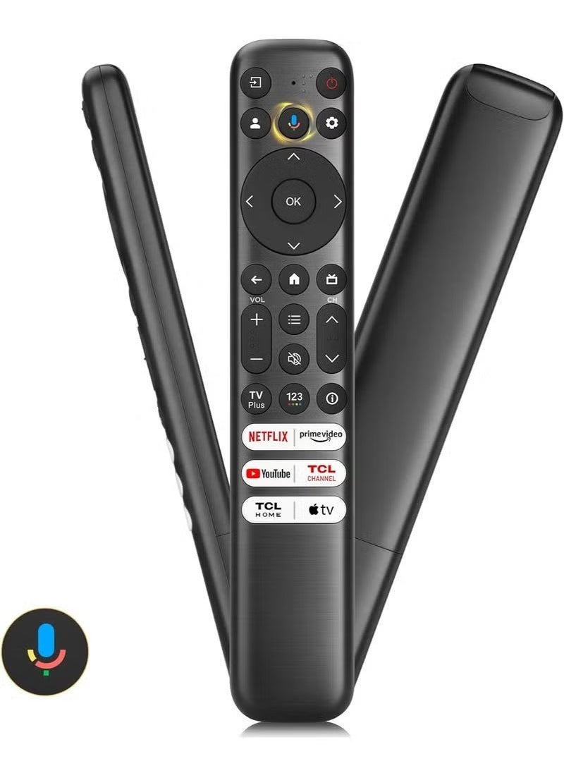 TIGER - Voice Replacement Remote for TCL Google TV – Compatible with TCL Q6, Q7, QM8, S3, and S4 Series | Smart TV Voice Control Remote with Built-in Mic | Easy Pairing, Lightweight, Durable Design | Replacement Remote for Google TV TCL Smart TVs - Image 1