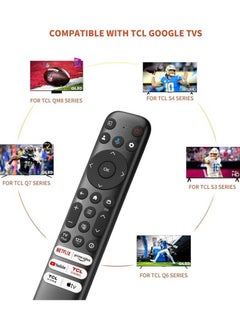 TIGER Voice Replacement Remote for TCL Google TV – Compatible with TCL Q6, Q7, QM8, S3, and S4 Series | Smart TV Voice Control Remote with Built-in Mic | Easy Pairing, Lightweight, Durable Design | Replacement Remote for Google TV TCL Smart TVs  - Image 1