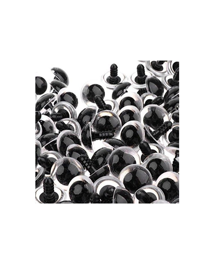 Libra Teddy Bear Eyes Washers 10mm Included Header Card Pack Of 10 Black Color - Image 1