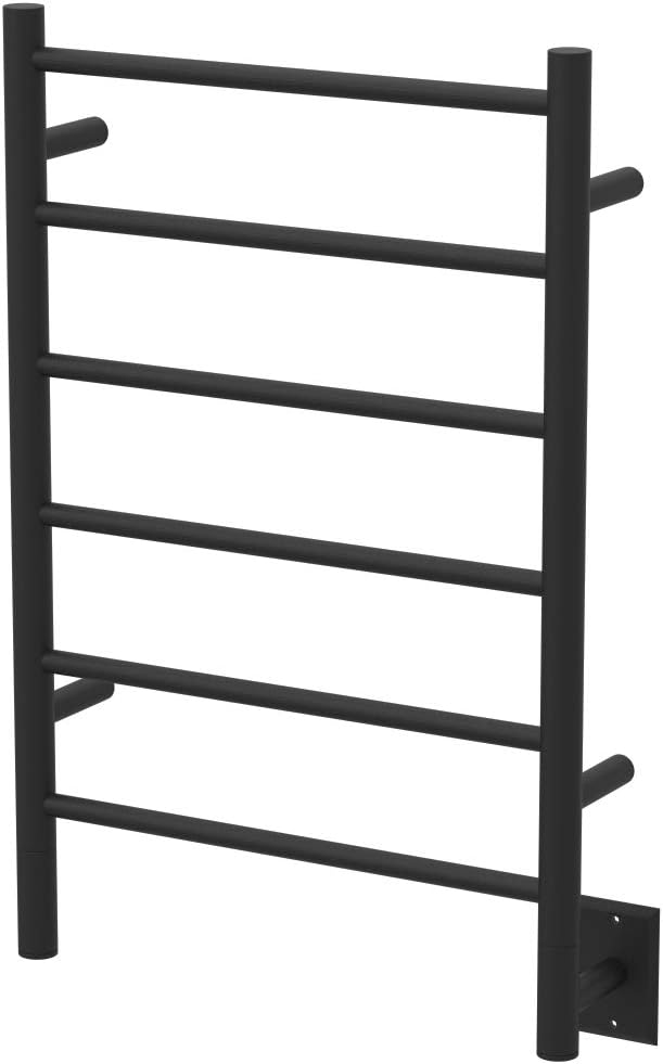 Amba Amba Jeeves JSMB Model JStraight 6Bar Hardwired Towel Warmer in Matte Black  - Image 1