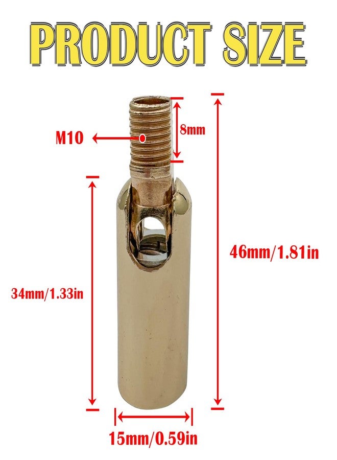 ZLYY 4Pcs Ceiling Adapter Ceiling Hanging Swivel for Pendant Light 180 Degree Rotation M10 Thread for Vaulted,Slant Irregular or Angled Ceilings(Gold) - Image 2