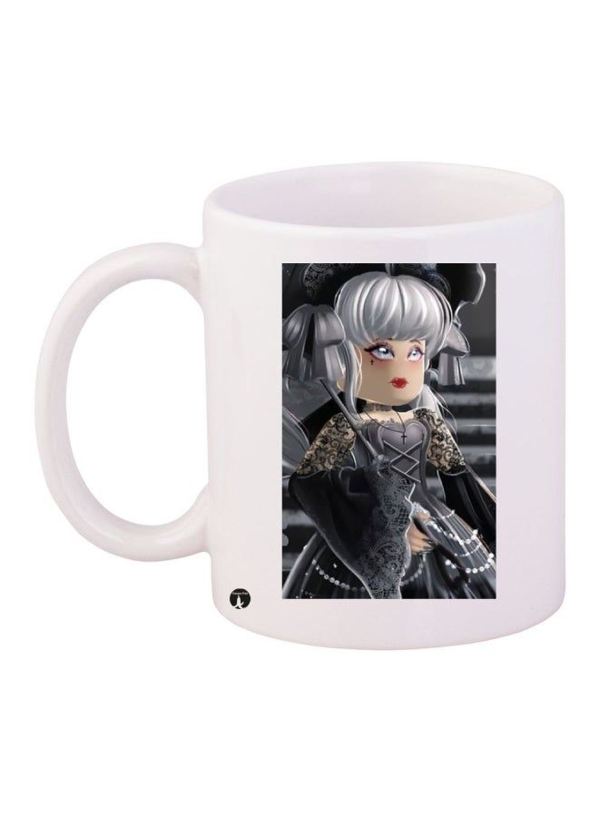 RKN Printed Ceramic Coffee Mug White/Grey/Black - Image 2