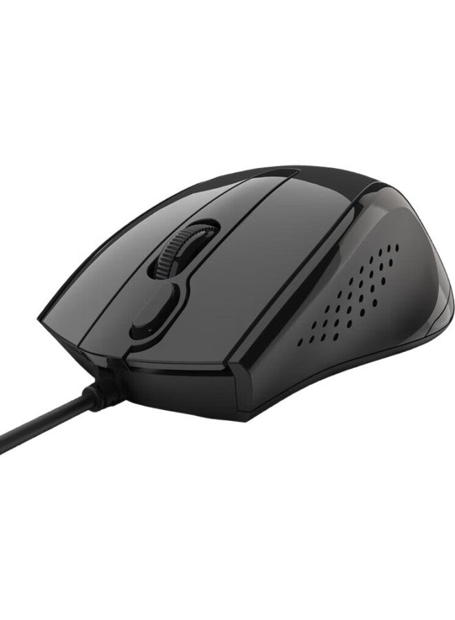 A4TECH N-500Fs Quiet Wired Mouse For Laptop And Desktop, Office And Home Use, Portable Mouse With One-Click Screen Capture, Usb Interface, High Brightness Iron Gray - Image 1