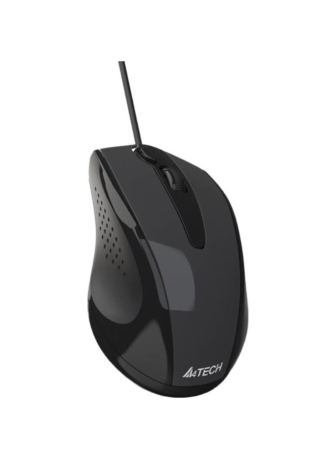 A4TECH N-500Fs Quiet Wired Mouse For Laptop And Desktop, Office And Home Use, Portable Mouse With One-Click Screen Capture, Usb Interface, High Brightness Iron Gray - Image 2