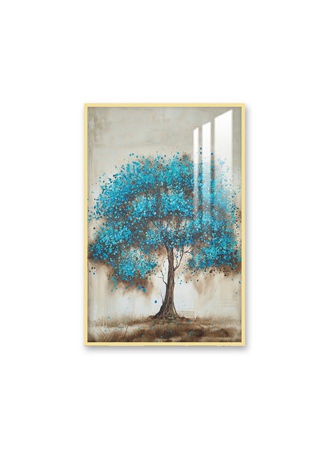 ماركتنا لوحة جدارية120×80سم مع برواز ذهبي وطبقة اكريلك شفاف بتصميم تجريدي - Image 2