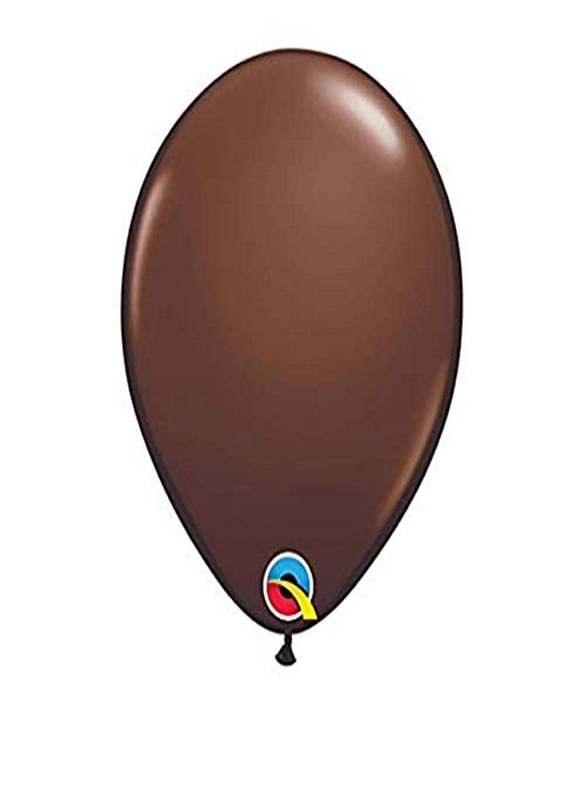Qualatex 5" Chocolate Brown Latex Balloons (100ct) - Image 1