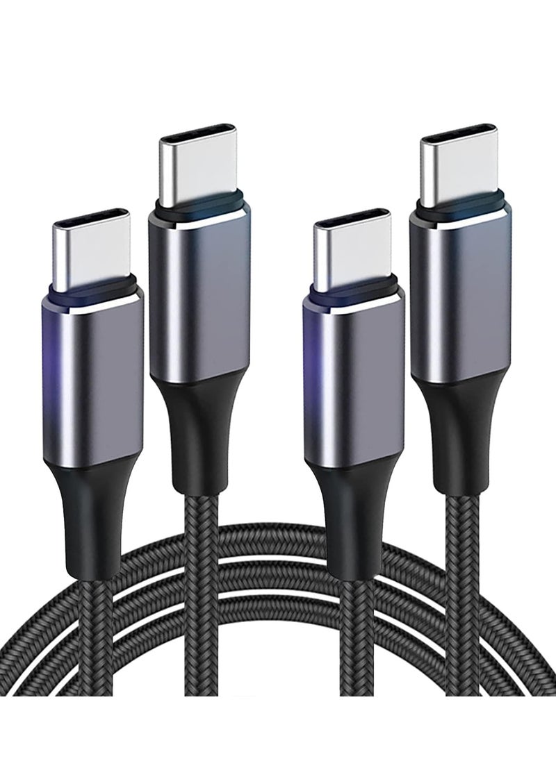 2 Pack Type-C 5a Data Sync Fast Charging Cable Black  - Image 1