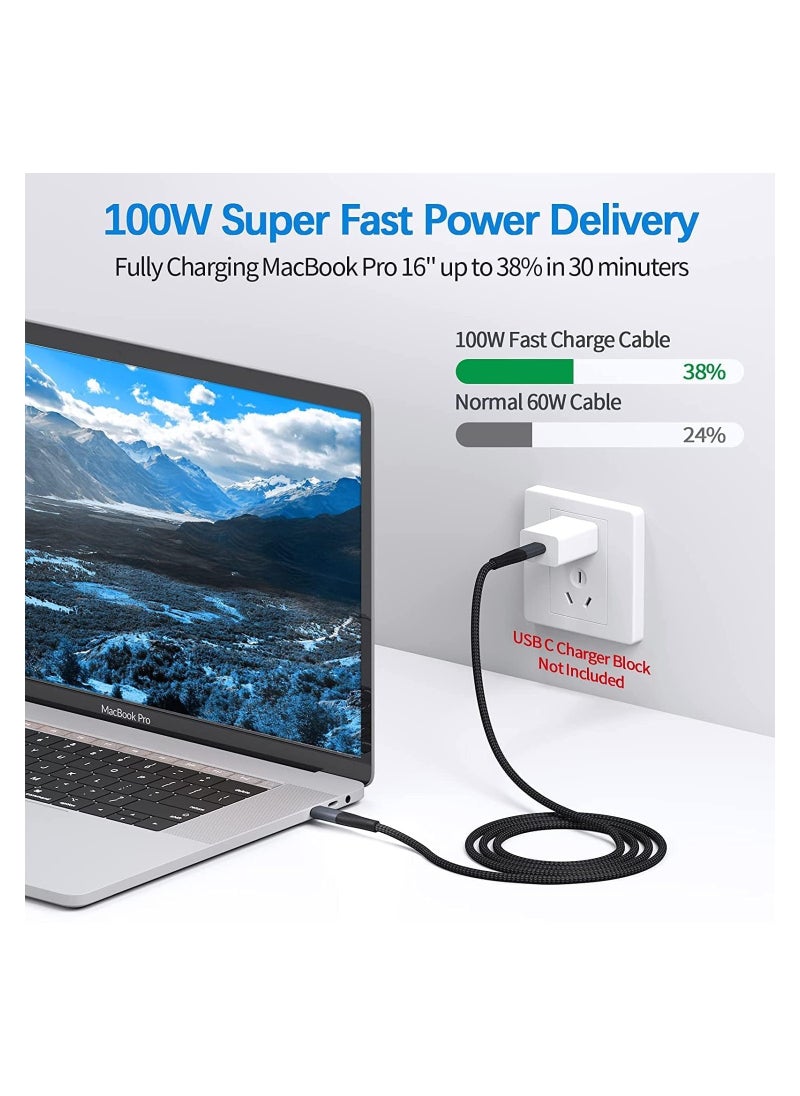 2 Pack Type-C 5a Data Sync Fast Charging Cable Black  - Image 5