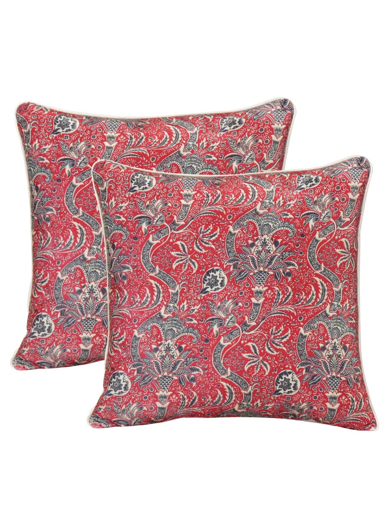 Riara Home Decor Velvet Cushion Cover Modern Throw Pillow Case for Office Car Guest room Decoration Set of 2 (16 x 16 Inches)  - Image 1