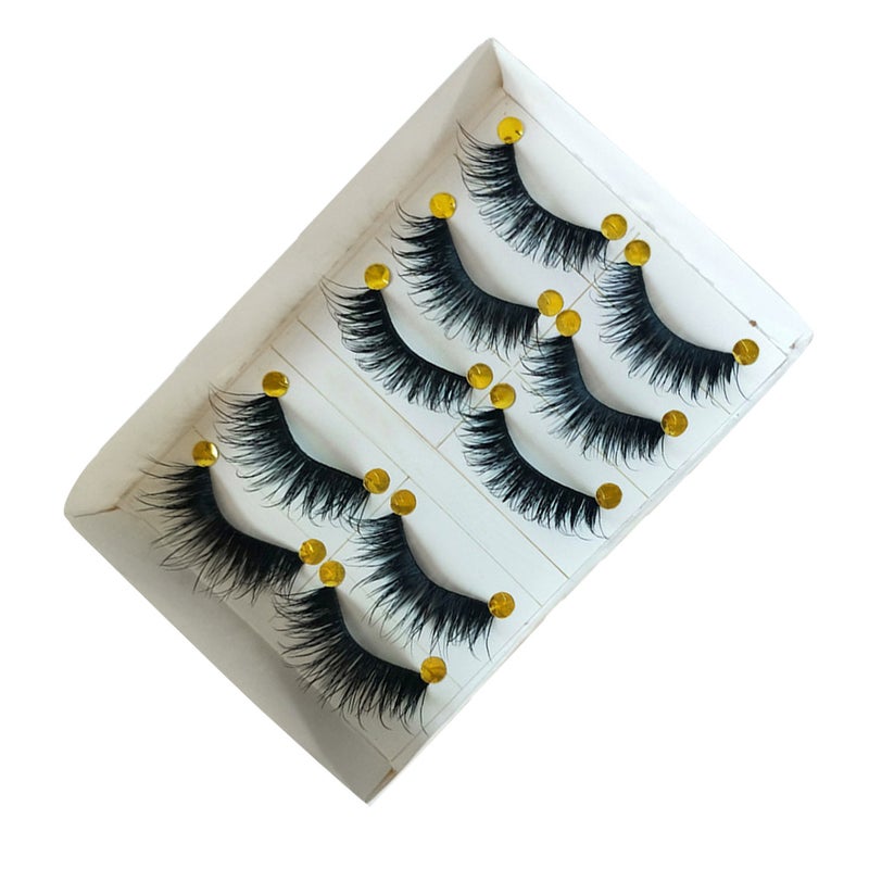 5 Pairs Thick Eyelashes Fake Eyelashes Fashion Makeup Tools Eye Lashes Extension - Image 2
