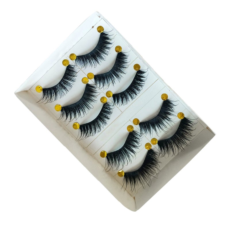 5 Pairs Thick Eyelashes Fake Eyelashes Fashion Makeup Tools Eye Lashes Extension - Image 3