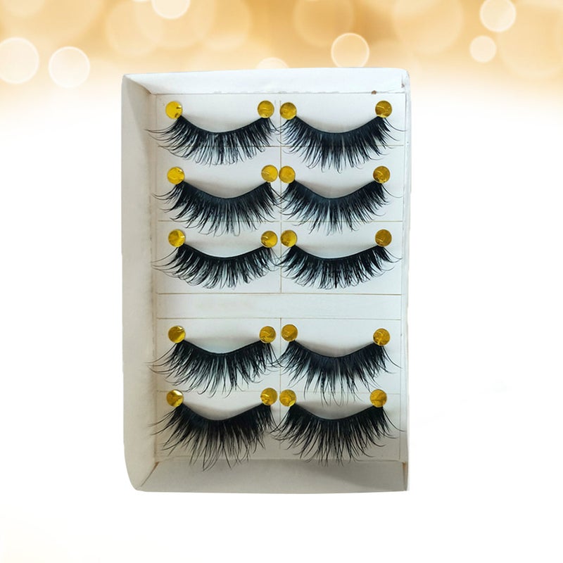 5 Pairs Thick Eyelashes Fake Eyelashes Fashion Makeup Tools Eye Lashes Extension - Image 5