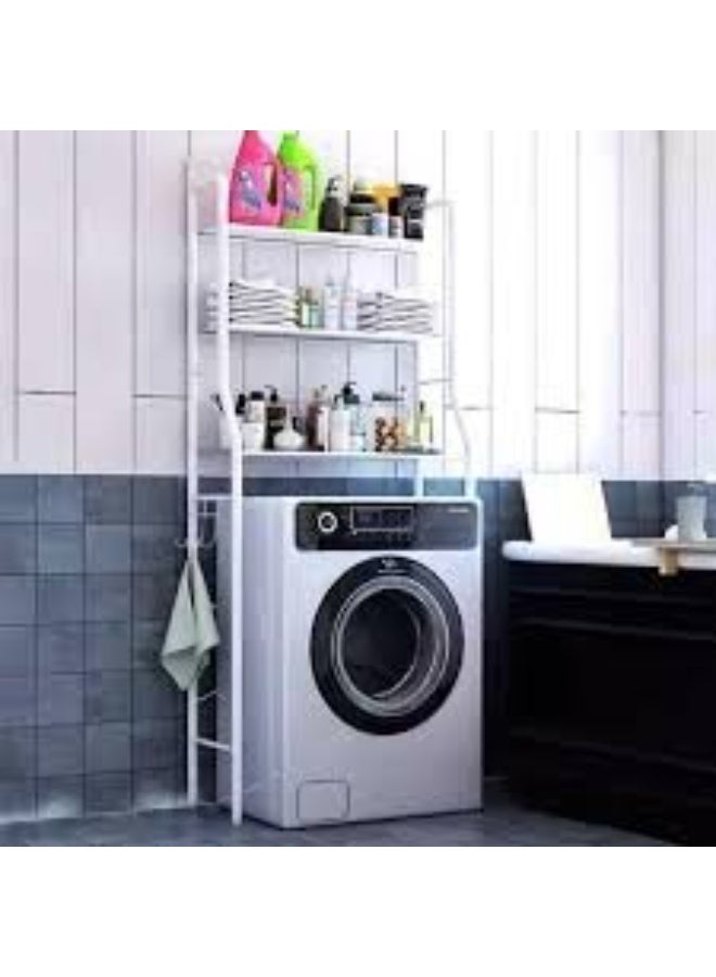 Washing Machine Over Storage Rack 3 Layer Metal Bathroom Shelf Space Saving Organizer for Laundry Room Wash Basin Floor Stand (Washing Machine Rack) - Image 5