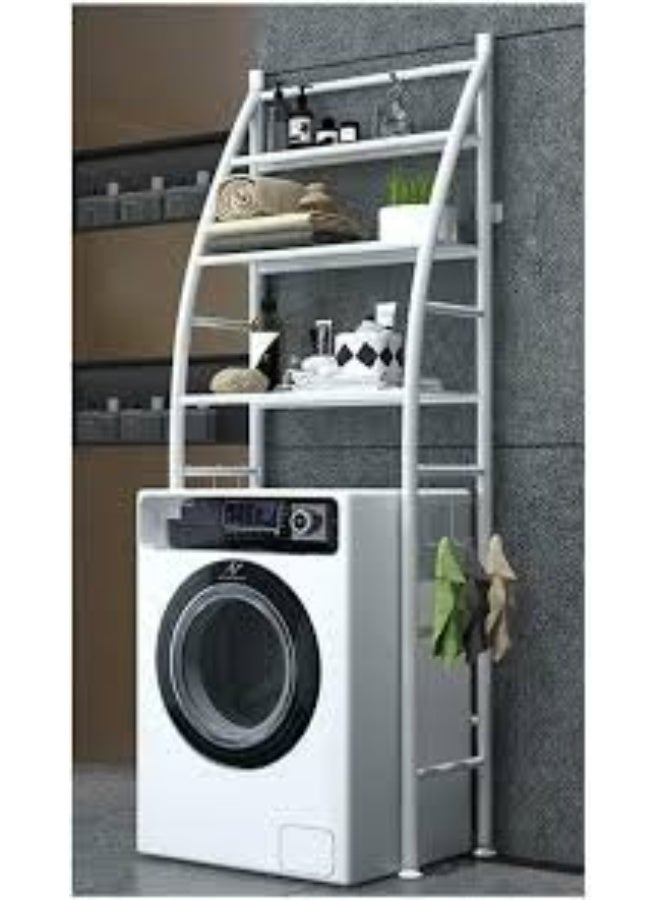 Washing Machine Over Storage Rack 3 Layer Metal Bathroom Shelf Space Saving Organizer for Laundry Room Wash Basin Floor Stand (Washing Machine Rack) - Image 1