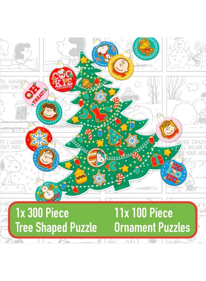 Ceaco - Peanuts 12 Days Of Christmas Advent Calendar Puzzles - Eleven 100 Piece Mini Ornament Jigsaw Puzzles And One 300 Piece Christmas Tree Jigsaw Puzzle - 1,400 Total Pieces - Image 3