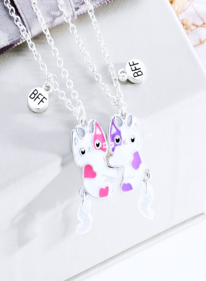 DOYYCA Best Friend Necklace Gifts Magnetic Matching Friendship Necklace for 2 Girls BFF Sister (Cat) - Image 2