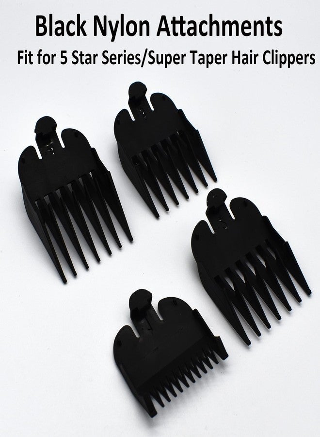 AIRERA Professional Hair Clipper Attachment Combs Cutting Guides Guards #3170-400, 1/8", 1/4", 3/8", 1/2" Compatible with Most Wahl Standard Full Sized 5 Star Series Magic Clip Senior Hair Clippers (Black) - Image 5