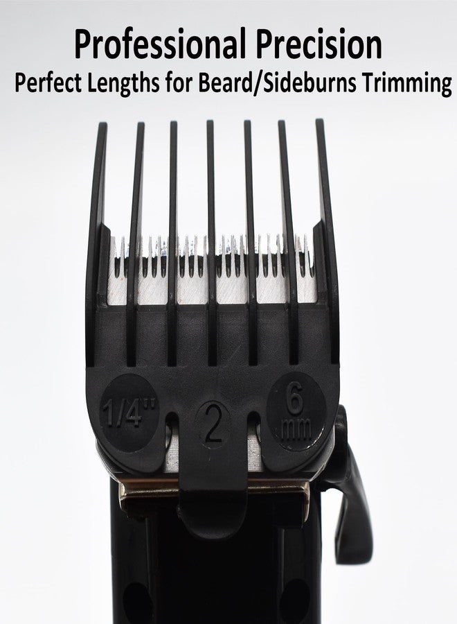 AIRERA Professional Hair Clipper Attachment Combs Cutting Guides Guards #3170-400, 1/8", 1/4", 3/8", 1/2" Compatible with Most Wahl Standard Full Sized 5 Star Series Magic Clip Senior Hair Clippers (Black) - Image 4