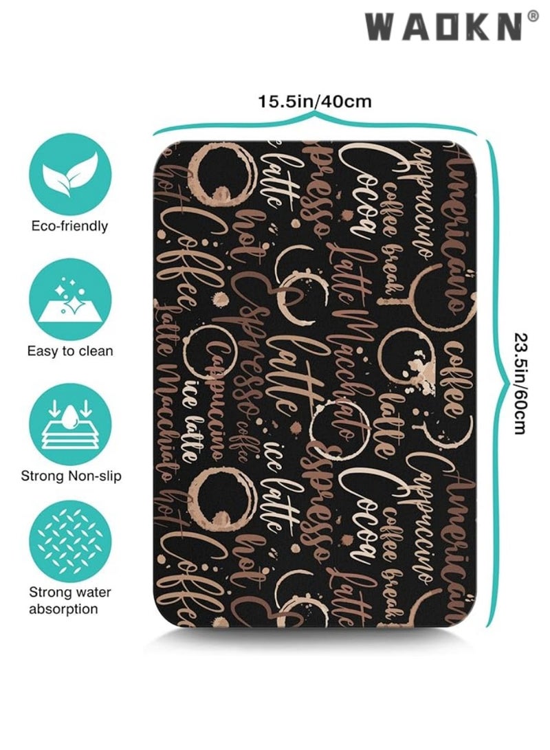 WAOKN Home Coffee Maker Mat for Countertops,Dish Drying Mat,Coffee Bar Decor,Coffee Machine Pads,Absorbent, Washable,Drying Mat for Kitchen Counter  - Image 5