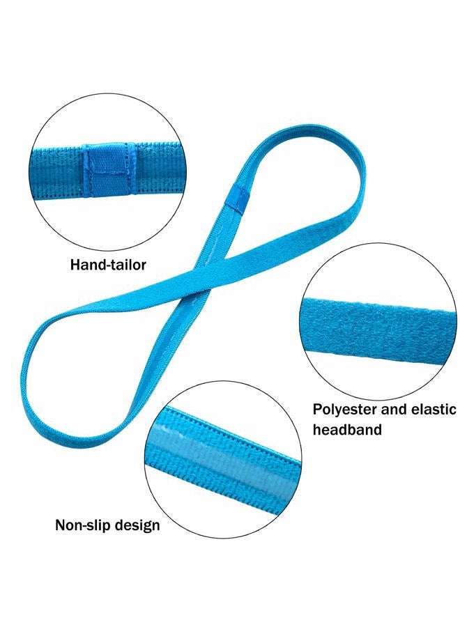 Duufin 20 Pieces Non-Slip Elastic Headbands Workout Headband Colorful Sweatband Fashion Yoga, Running Sport Headbands for Women, Men and Girls, 14 Colors  - Image 3