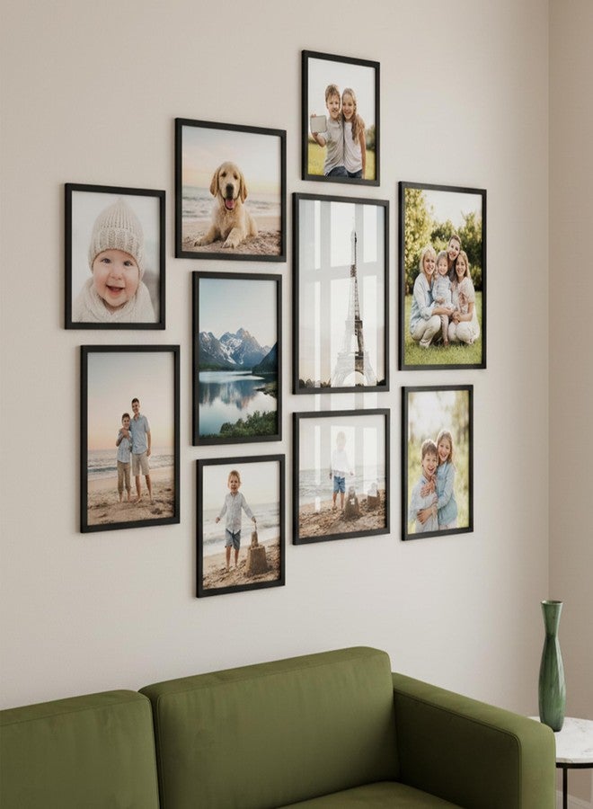 kotart Photo Frame For Wall Decor | Collage Picture Frames For Wall Decor | Aesthetic Rectangular Photo Frames For Home Decor Office Livingroom Bedroom | Set of 10 - Image 1