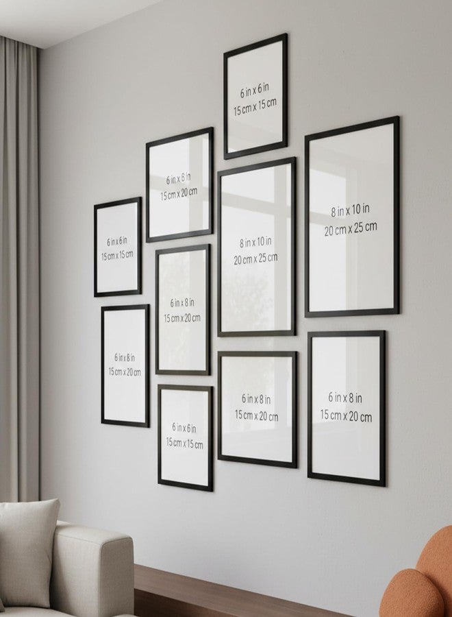 kotart Photo Frame For Wall Decor | Collage Picture Frames For Wall Decor | Aesthetic Rectangular Photo Frames For Home Decor Office Livingroom Bedroom | Set of 10 - Image 2