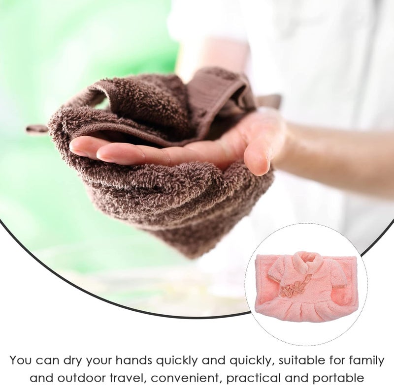 FLYING WING FLYING WING Microfiber Hanging Hand Towel with Ties - Microfiber Cleaning Towel | Double-Sided Super Absorbent Towel for Home/Kitchen/Bathroom/Wood/Furniture/Glass - Image 5
