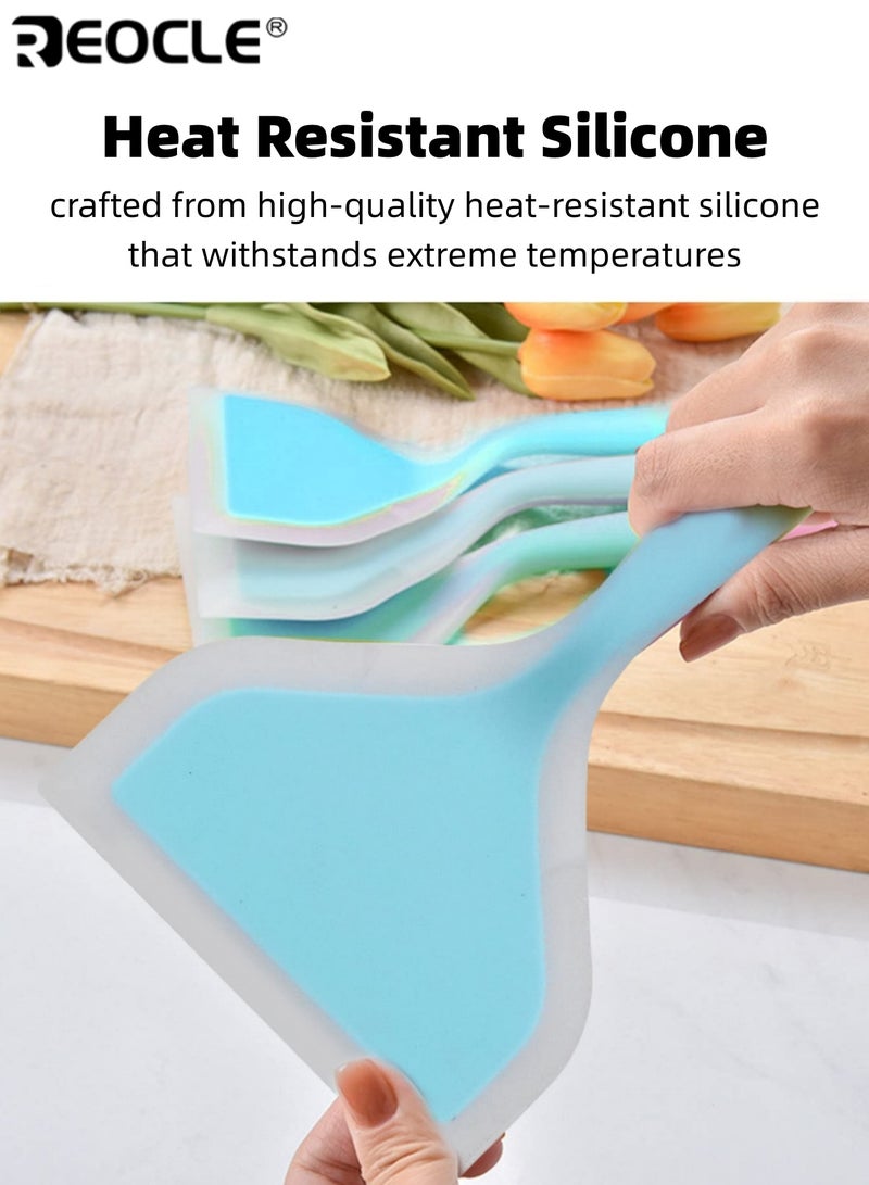 ريوكل قطعتان من ملعقة السيليكون المقاومة للحرارة، أداة متينة للطهي في المطبخ أو الهواء الطلق، لا تحتاج إلى بطاريات، تصميم واسع مثالي لتقليب وتقديم شرائح اللحم، البيتزا، الشواء، أو البان كيك - Image 2