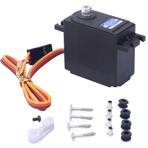 fyfracing Upgrade Metal Servo for Hyper Go 1/14 H14bm RC Car，Upgrade Digital Metal Servo Spare Parts for Jetwood DEERC 1:14 MJX 14209 14210,Not Suitable for 14301/14302 - Image 3