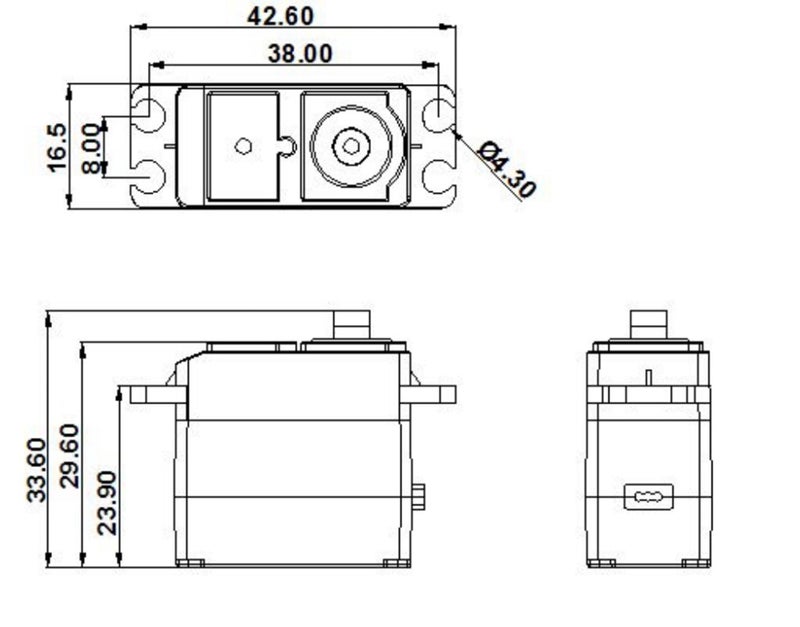 fyfracing Upgrade Metal Servo for Hyper Go 1/14 H14bm RC Car，Upgrade Digital Metal Servo Spare Parts for Jetwood DEERC 1:14 MJX 14209 14210,Not Suitable for 14301/14302 - Image 2