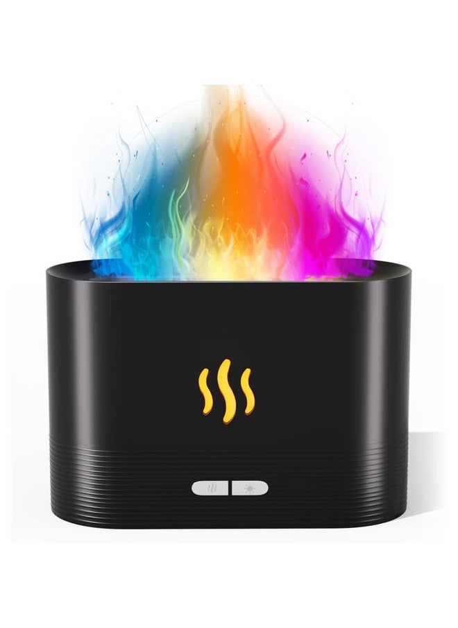 SVECKE Colorful Flame Aroma Diffuser Flame Diffuser Humidifier With 7 Changing Colors 180Ml Aromatherapy Diffuser With Waterless Autooff Protection For Spa Home Yoga Office Bedroom  - Image 1