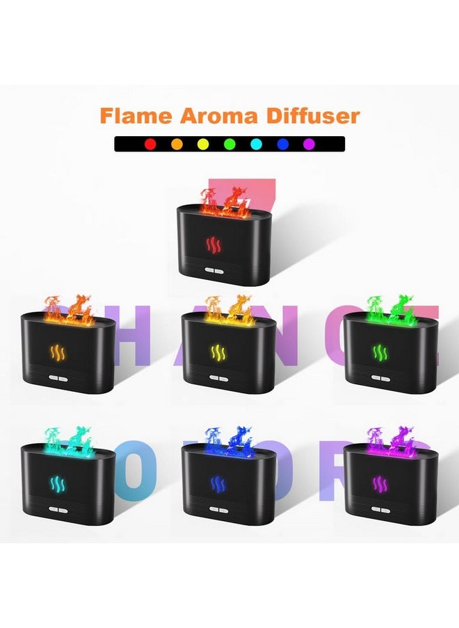 SVECKE Colorful Flame Aroma Diffuser Flame Diffuser Humidifier With 7 Changing Colors 180Ml Aromatherapy Diffuser With Waterless Autooff Protection For Spa Home Yoga Office Bedroom  - Image 2