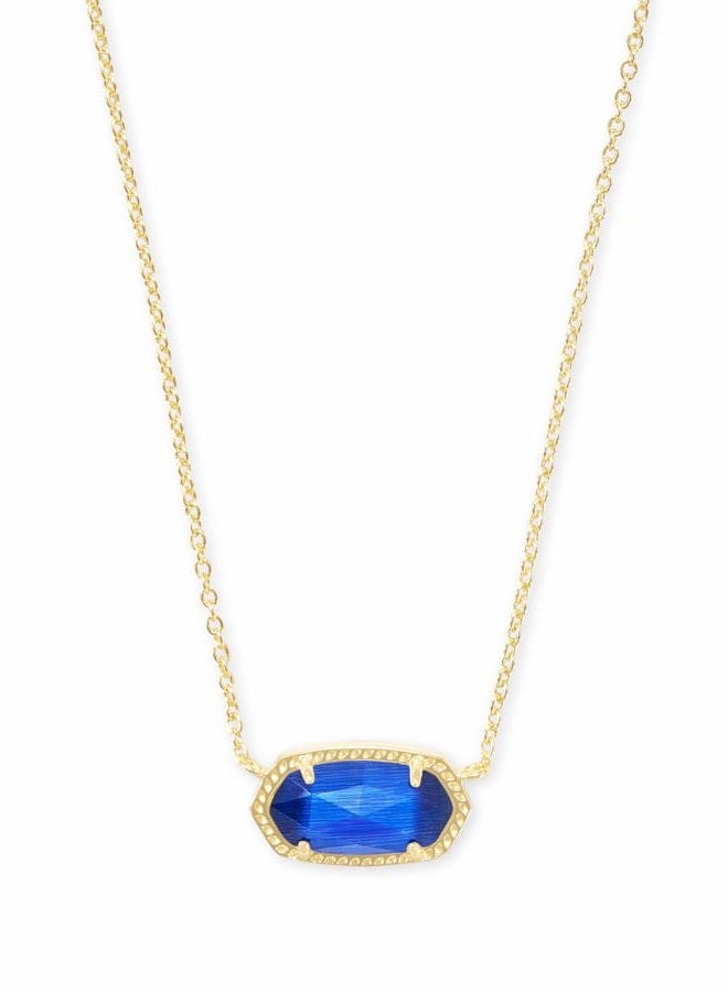 Kendra Scott Women's Elisa Birthstone Necklace September/Gold/Cobalt Cat's Eye Necklace - One Size - Image 1
