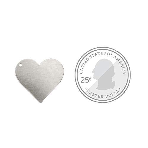 ImpressArt - Premium Metal Stamping Blanks for Metal Stamping and Jewelry Making (24 Pack) (3/4" Heart w/Hole, Aluminum) - Image 3
