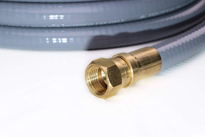 DOZYANT 24 Feet 3/8" ID Natural Gas Hose, Low Pressure LPG Hose with Quick Connect, for Weber, Char-broil, Pizza Oven, Patio Heater and More, 3/8 Female x 3/8 Male Flare Quick Disconnect - Image 5