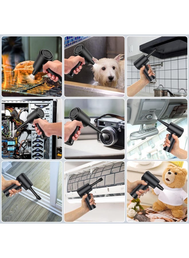 ZARICS Compressed Air Duster – Electric Reusable Air Blower for Keyboard, Office, Electronics & PC Cleaning | High-Power 91,000 RPM Cordless Air Duster with 7600 mAh Battery – No More Canned Air - Image 4