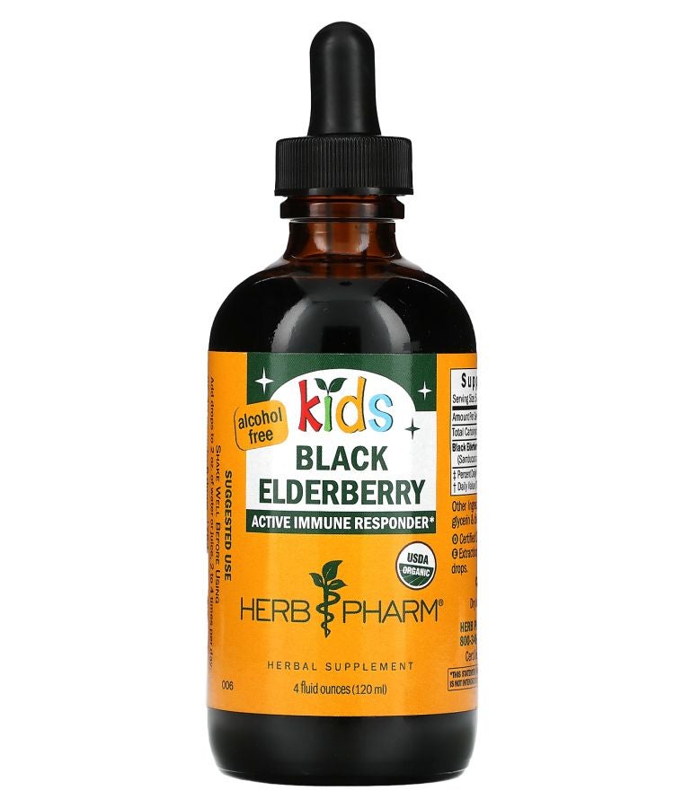 HERB PHARM Kids Black Elderberry Alcohol Free 4 fl oz (120 ml)