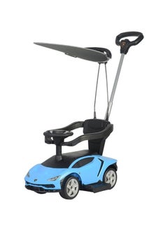 LAMBORGHINI Lamborghini Car Ride-on with Push Handle & Canopy (Blue)  - Image 1