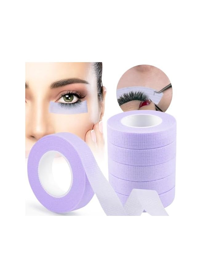 PROMASS promass 6 Rolls Lash Extension Under Eye Tape, Breathable Fabric Eyelash Tape Micropore Adhesive Tape, for Eyelashes Extension Supply Individual Eye Lashes Tools, Purple  - Image 2