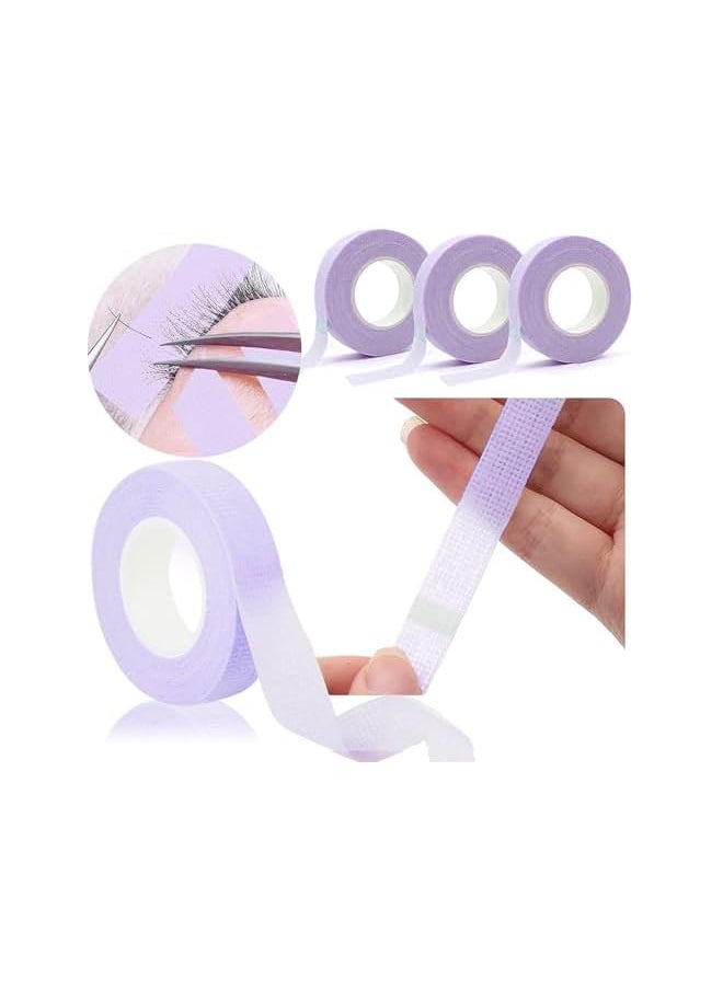 PROMASS promass 6 Rolls Lash Extension Under Eye Tape, Breathable Fabric Eyelash Tape Micropore Adhesive Tape, for Eyelashes Extension Supply Individual Eye Lashes Tools, Purple  - Image 4
