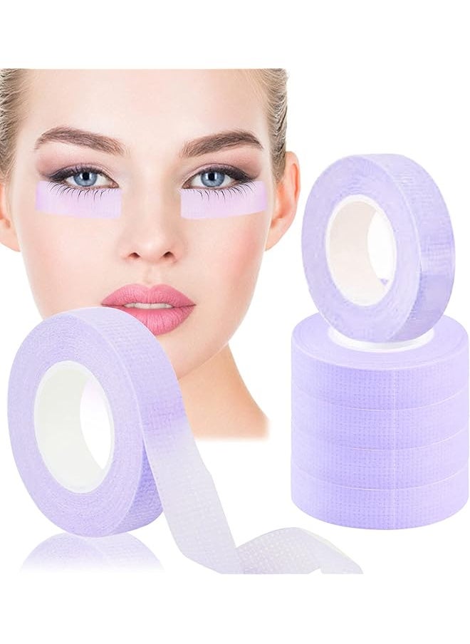 PROMASS promass 6 Rolls Lash Extension Under Eye Tape, Breathable Fabric Eyelash Tape Micropore Adhesive Tape, for Eyelashes Extension Supply Individual Eye Lashes Tools, Purple  - Image 1