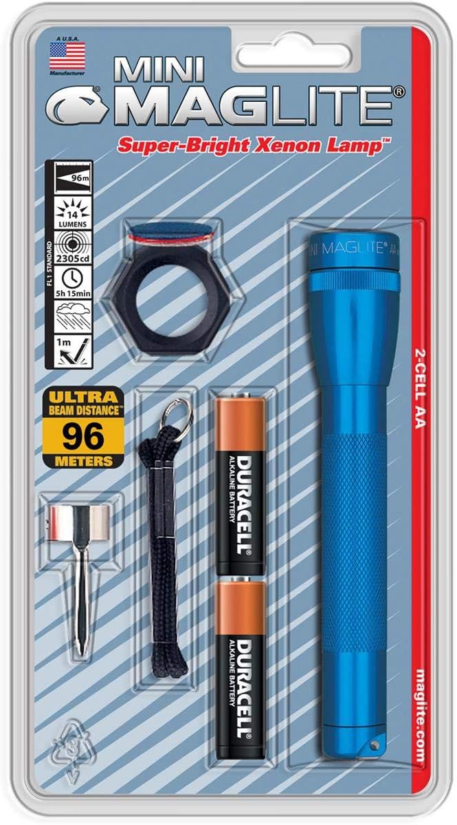 Maglite M2A11C Mini Maglite 2 Cell Flashlight with Super-Bright Xenon Lamp - Image 1